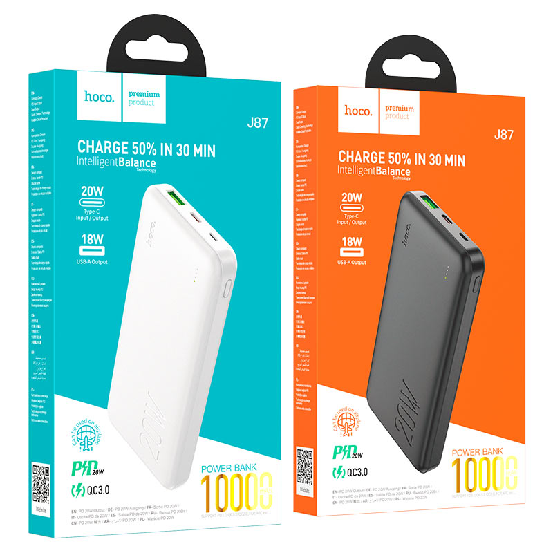 Hoco J87 Power Bank Type-C 20W Output